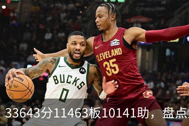 33643分11463板10141助，盘点湖人数据王，奥尼尔无缘上榜